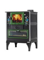 Poêle à bois multifuel portable avec four – Fonte & verre – Chauffage + cuisson – Image 7