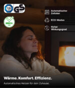 UMBRELLA® Poêle à granulés PR8 – 9 kW – Rouge – Chauffage performant et connecté – Image 10