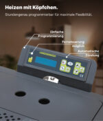 UMBRELLA® Poêle à granulés PR8 – 9 kW – Rouge – Chauffage performant et connecté – Image 9