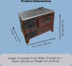 Poêle à bois en fonte avec four – Cuisinière – Poêle multifonction – Image 10