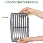 Poêle à bois & charbon en fonte émaillée – Avec four – Rouge – 12 kW – Artisanat Turquie – Image 6