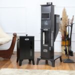 Poêle à granulés multifonction — 12 kW, Noir, Idéal Cafétérias et Restaurants