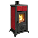 Poêle à bois La Nordica Extraflame "Gemma" — Majolique Bordeaux, 6 kW