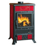 Poêle à bois La Nordica Extraflame Rossella R1 BII – Majolique Liberty Bordeaux – 11 kW – Image 6