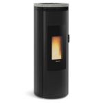 Poêle à granulés Nordica Extraflame AmikaPierre — 8 kW, Noir & Pierre, Étanche