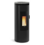 Poêle à granulés Nordica Extraflame AmikaPierre — 8 kW, Noir & Pierre, Étanche