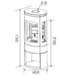 Poêle à bois Godin Rosnay 411106 Noir — Fonte, 7 kW – Image 3