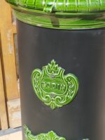 Poêle à bois Godin Grand Rond 3721A – Vert Majolique, 10 kW – Restauration complète – Image 6