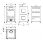 Poêle à bois La Nordica Extraflame Rossella R1 BII – Majolique Liberty Bordeaux – 11 kW – Image 2